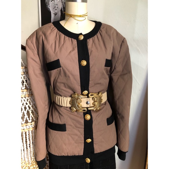 Vintage quilted boxy brown bomber jacket - Picture 11 of 16